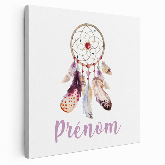 Personalized children's canvas print with name - Dream Catcher