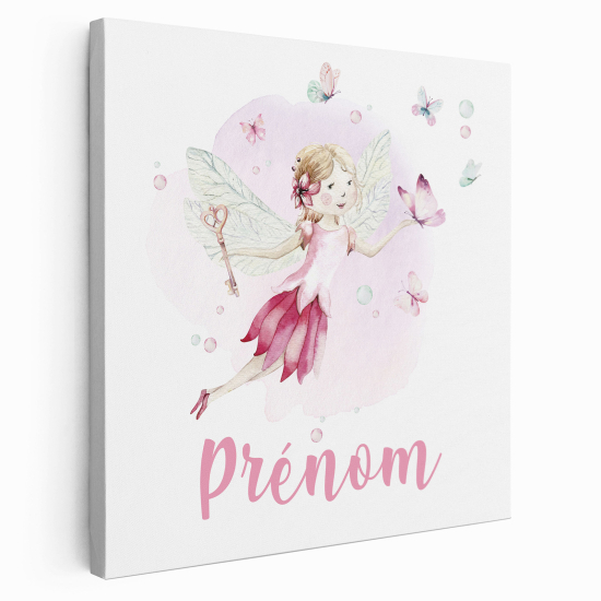 Personalized children's canvas print with name - Fairy