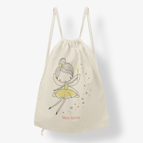 Personalized Drawstring Backpack for Kids - Fairy