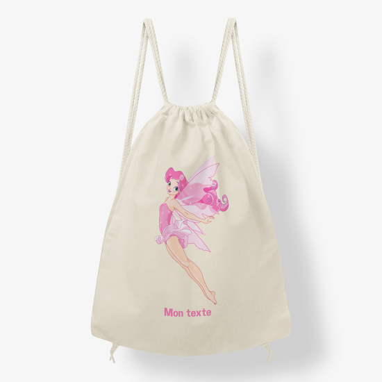 Personalized Drawstring Backpack for Kids - Fairy