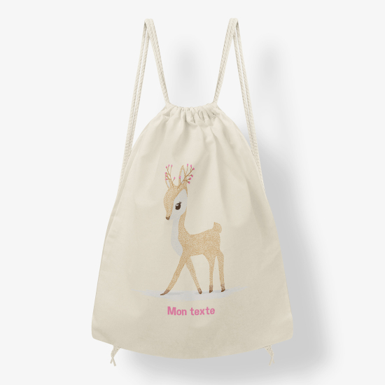 Personalized Drawstring Backpack for Kids - Fan