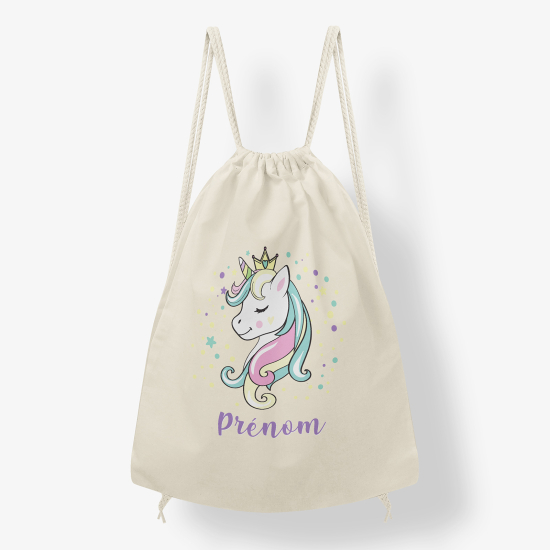 Personalized Drawstring Backpack for Kids - Little Unicorn