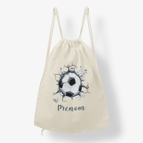 Personalized Drawstring Backpack for Kids - Soccer ball