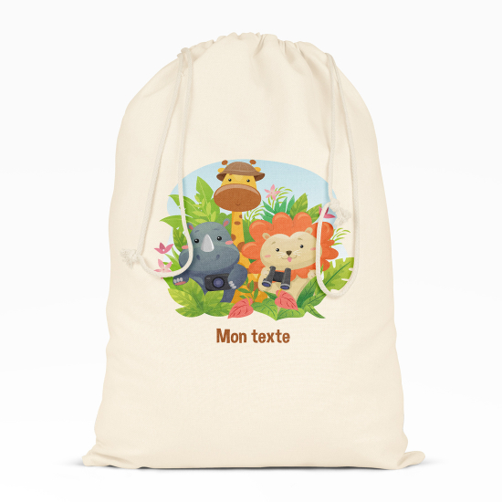 Personalized Drawstring bag for Kids - Animals