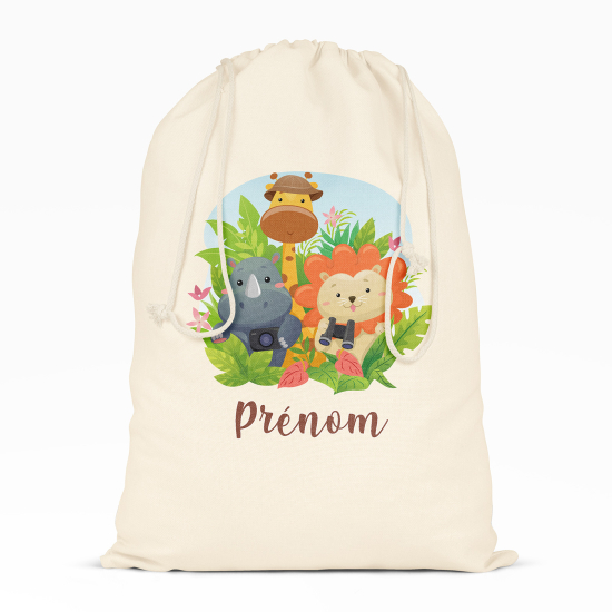 Personalized Drawstring bag for Kids - Animals