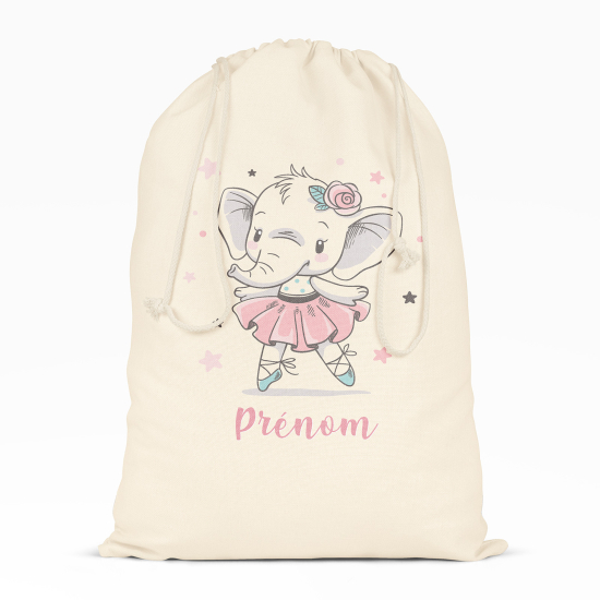 Personalized Drawstring bag for Kids - Elephant dancer