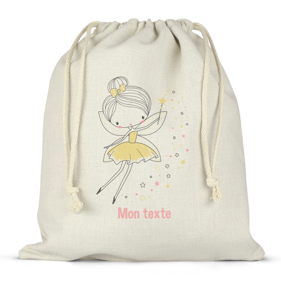 Personalized drawstring bag for kids - Fairy