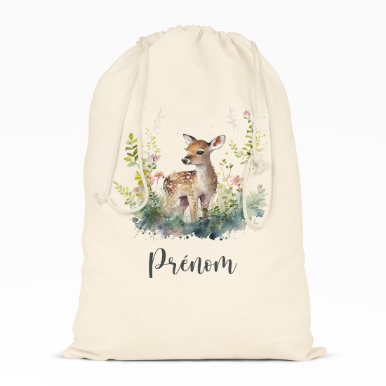 Personalized Drawstring bag for Kids - Fawn