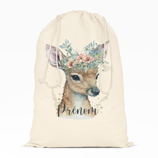 Personalized Drawstring bag for Kids - Fawn