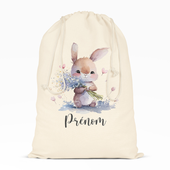 Personalized Drawstring bag for Kids - Lapinou