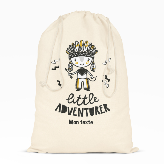 Personalized Drawstring bag for Kids - Little adventurer