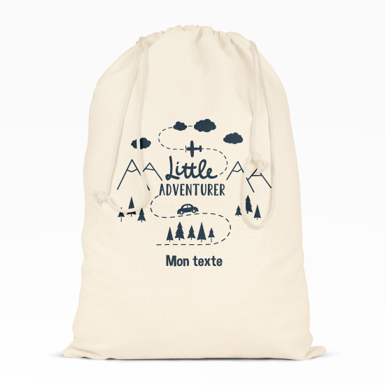 Personalized Drawstring bag for Kids - Little adventurer