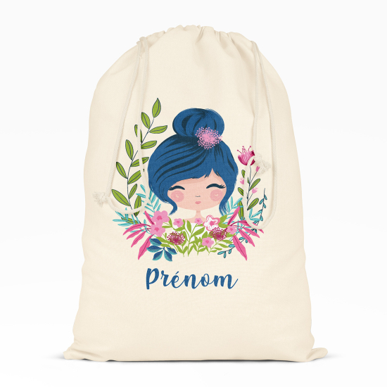 Personalized Drawstring bag for Kids - Little girl