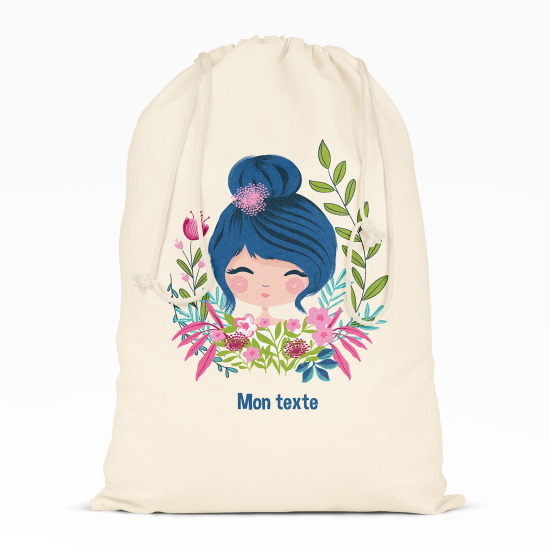 Personalized Drawstring bag for Kids - Little girl