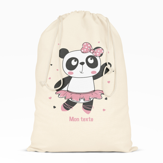 Personalized Drawstring bag for Kids - Panda dancer