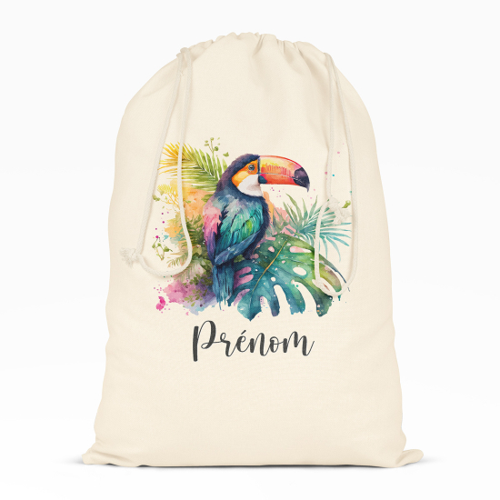 Personalized Drawstring bag for Kids - Toucan