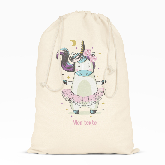 Personalized Drawstring bag for Kids - Unicorn Dancer