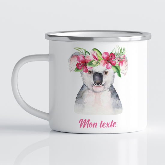 Personalized Enamel Mug for Kids - Koala