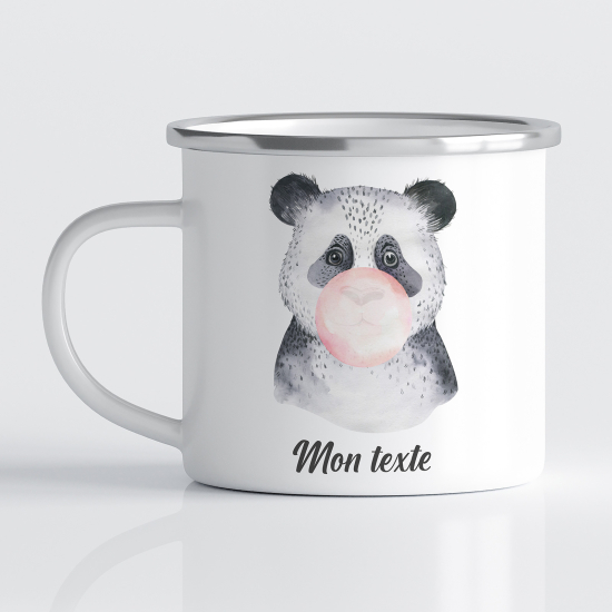 Personalized Enamel Mug for Kids - Panda