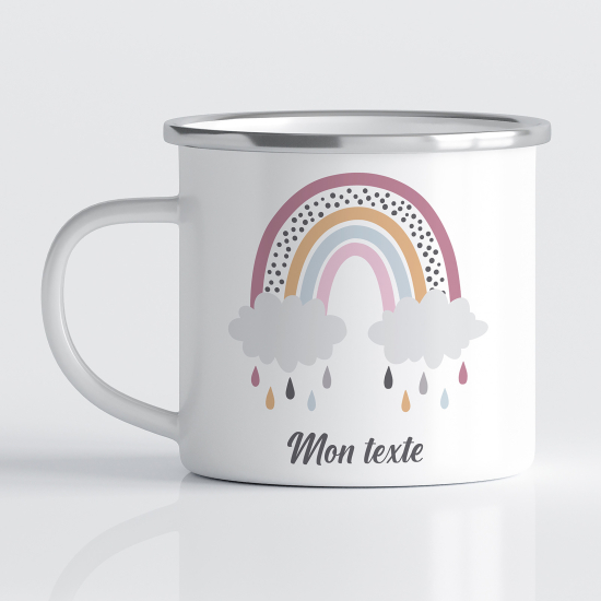 Personalized Enamel Mug for Kids - Rainbow