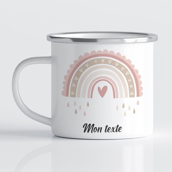 Personalized Enamel Mug for Kids - Rainbow