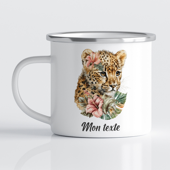 Personalized Enamel Mug for Kids - Tiger