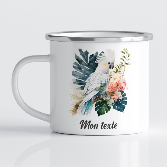 Personalized Enamel Mug - Parrot