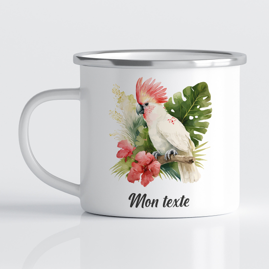 Personalized Enamel Mug - Parrot