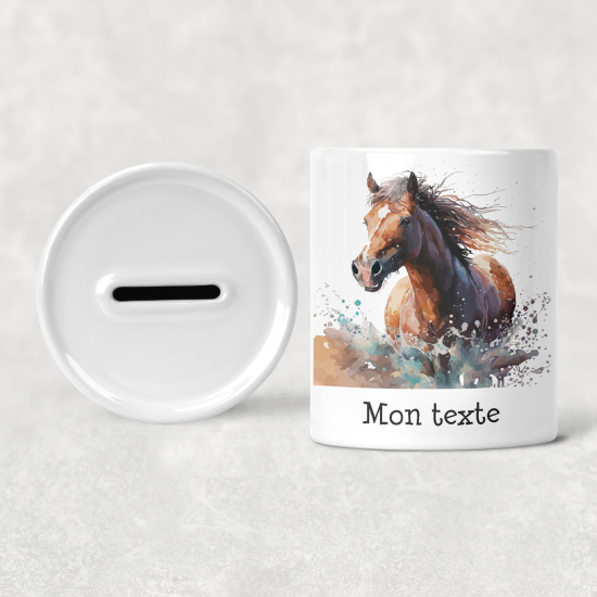 Personalized Kids / Children's Piggy Bank - Horse