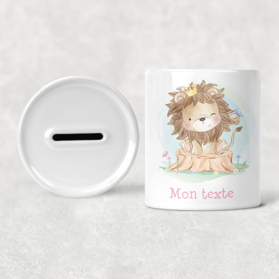 Personalized Kids / Children's Piggy Bank - Lion