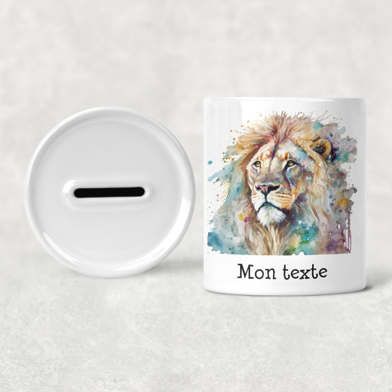 Personalized Kids / Children's Piggy Bank - Lion