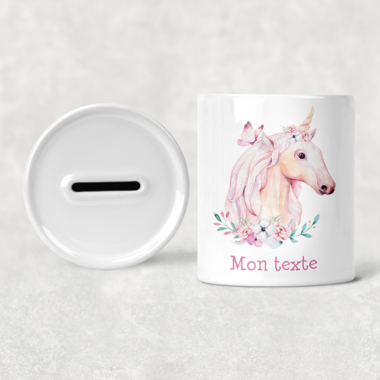 Personalized Kids / Children's Piggy Bank - Unicorn