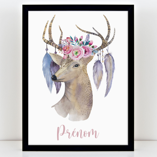 Personalized Kids Poster - Deer