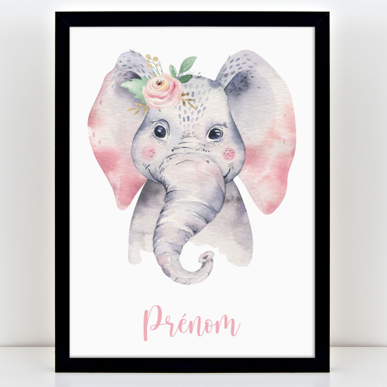 Personalized Kids Poster - Elephant