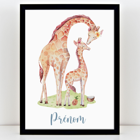 Personalized Kids Poster - Giraffes