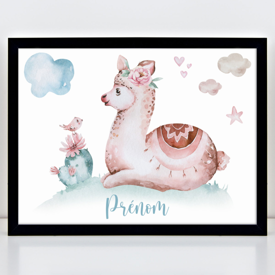 Personalized Kids Poster - Lama