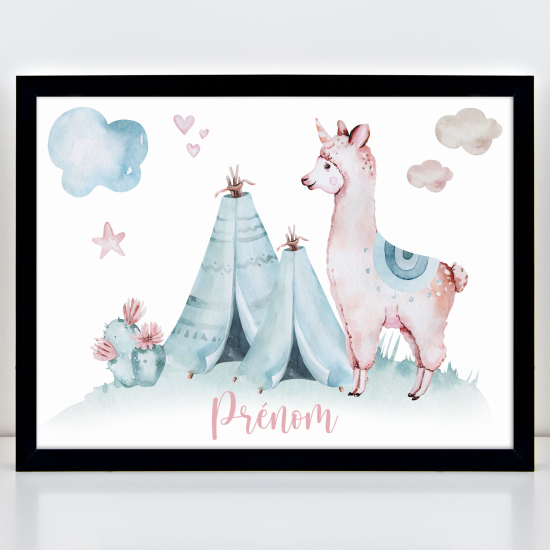 Personalized Kids Poster - Lama type