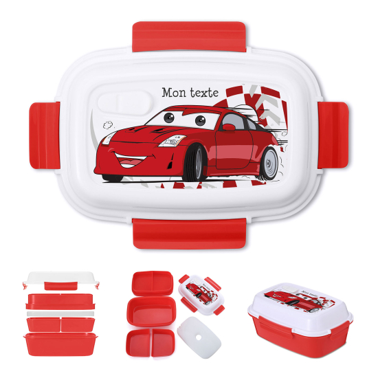 Personalized Lunch box for kids - Racing car