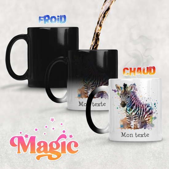 Personalized Magic Mug - Baby zebra