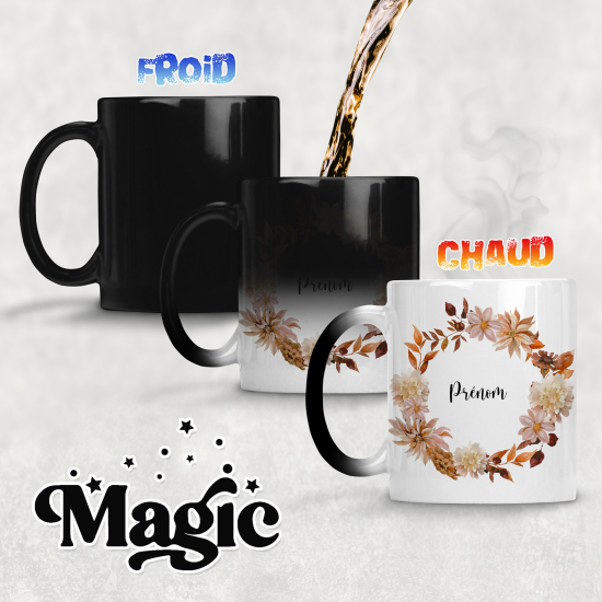 Personalized Magic Mug - Flowers