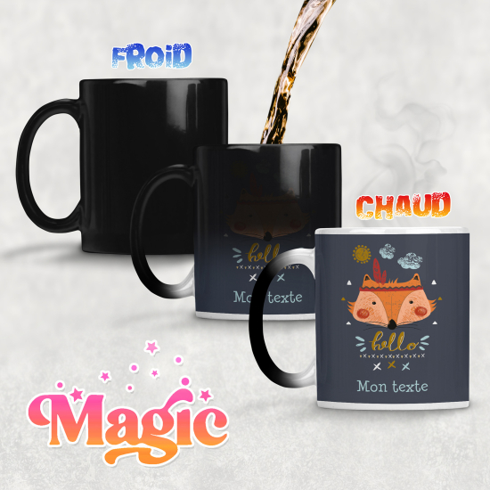 Personalized Magic Mug - Fox Hello