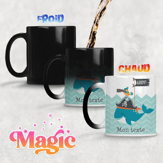 Personalized Magic Mug - Pirate Whale