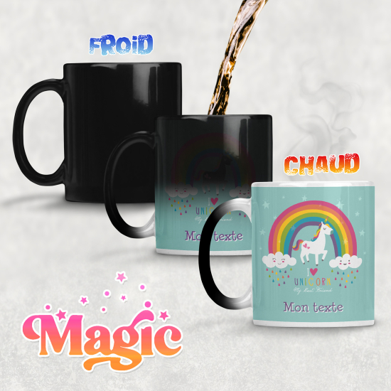 Personalized Magic Mug - Rainbow Unicorn