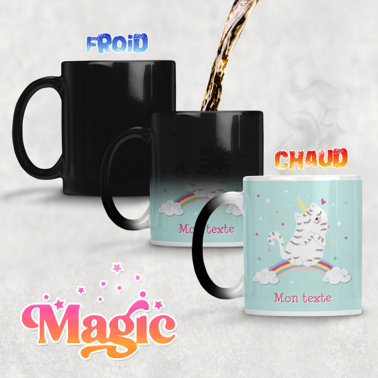 Personalized Magic Mug - Unicorn Cat