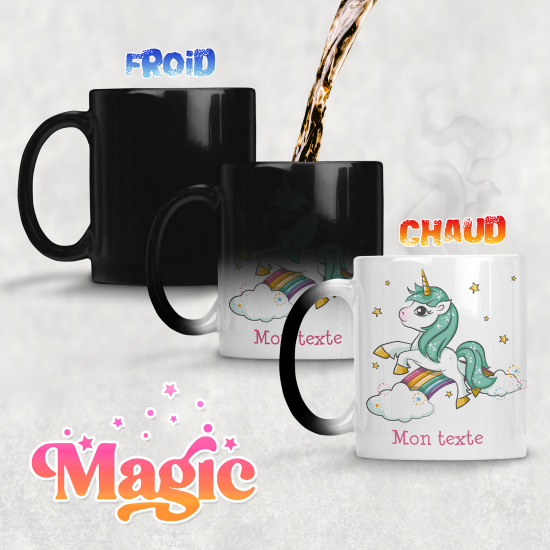 Personalized Magic Mug - Unicorn Clouds