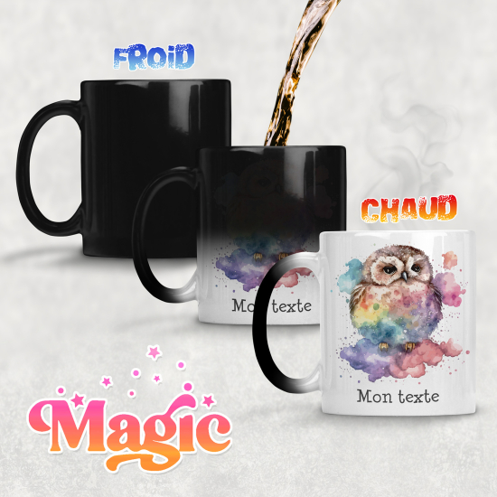 Personalized Magic Mug - Watercolor Owl