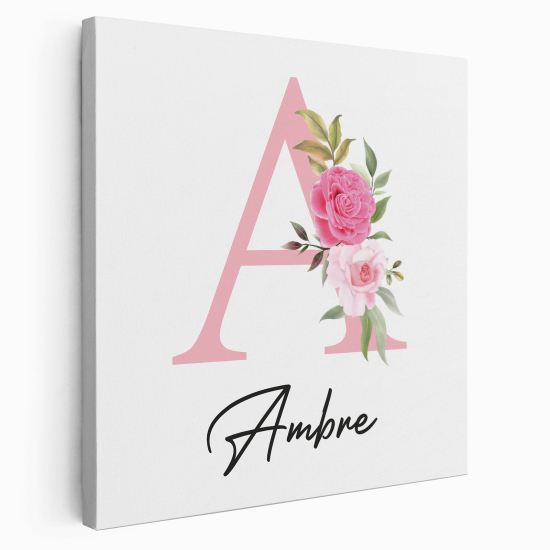 Personalized Monogram canvas print - Letter A