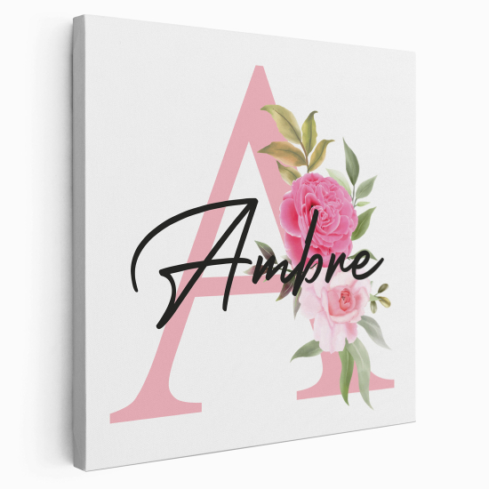 Personalized Monogram canvas print - Letter A