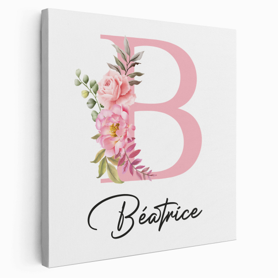 Personalized Monogram canvas print - Letter B