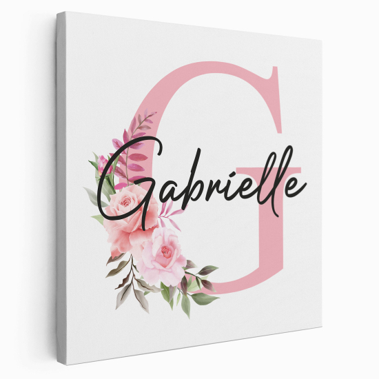 Personalized Monogram canvas print - Letter G